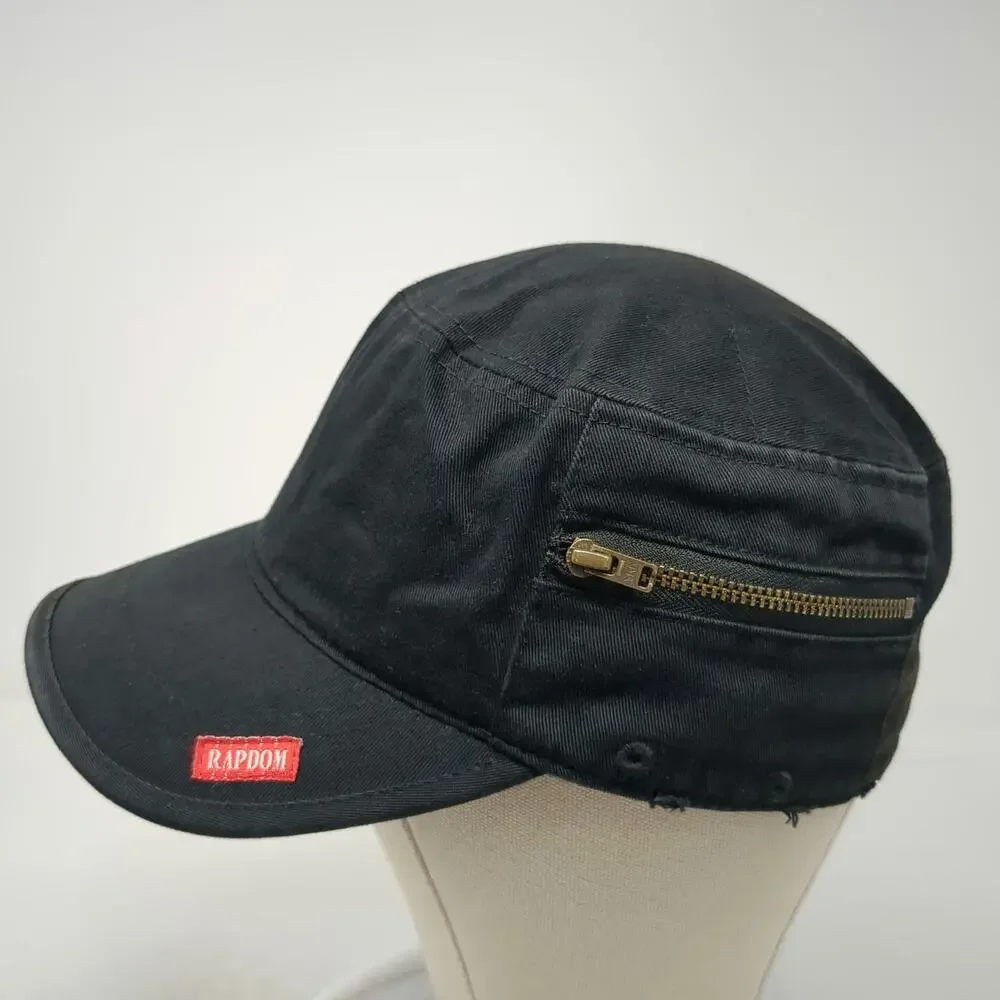 Rapid Dominance Army Cap Black M Hat Side Zipper Pocket Tactical Cotton Twill